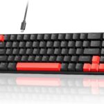 TMKB HE Hall Effect Keyboard, Magnetic Gaming Keyboard with Adjustable Actuation, 8000Hz Polling Rate, 60% Compact Hot-Swappable for PC FPS RTS Gamers (Black/Red)