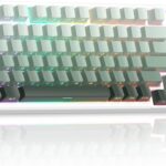 MageGee LIGHT100 Wireless Creamy Keyboard, Gasket Structure Hot Swappable, 2.4G/USB-C/BT5.0 RGB Backlit Mechanical Gaming Keyboard for Win/Mac/PC, 8000mAh Battery, Side Printed PBT Keycap, Green