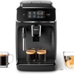 Philips 2200 Series Fully Automatic Espresso Machine, Classic Milk Frother, 2 Coffee Varieties, Intuitive Touch Display, 100% Ceramic Grinder, AquaClean Filter, Aroma Seal, Black (EP2220/14)