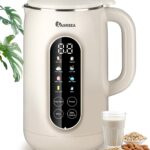 IAGREEA 35oz Nut Milk Maker Machine Stainless Steel Lid BPA Free, 8in1 Soy Milk Maker for Homemade Milkshake/Nut/Oat, 10 Blades Electric Blender with Delay Start/Boil Water/Self Cleaning, Easy of Use