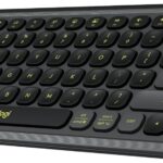 Logitech POP ICON Keys Wireless Bluetooth Keyboard, Comfortable Typing, Programmable Keys, Easy-Switch Between up to 3 Devices, for Laptop, Tablet, PC – Graphite and Green