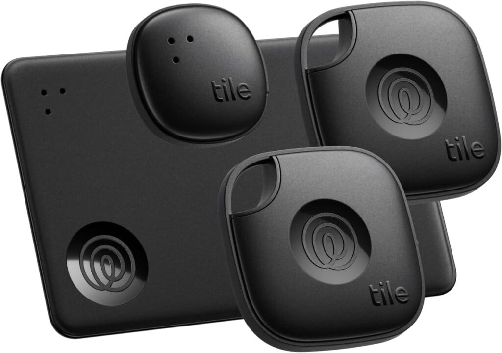 Tile by Life360 Essentials – Bluetooth Trackers & Item Locators for Keys, Wallets, Remotes & More; Easily Find All Your Things. Both iOS and Android Compatible. 4-Pack (Mates/Slim/Sticker)