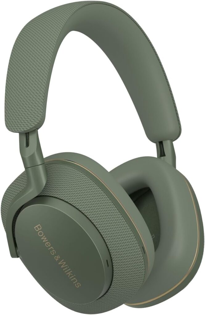 Bowers & Wilkins Px7 S2e Bluetooth Headphones Over The Ear, Over-Ear Headphones – Enhanced Noise Cancellation & Transparency Mode, Crystal-Clear Calls, 30-Hour Playback, Forest Green