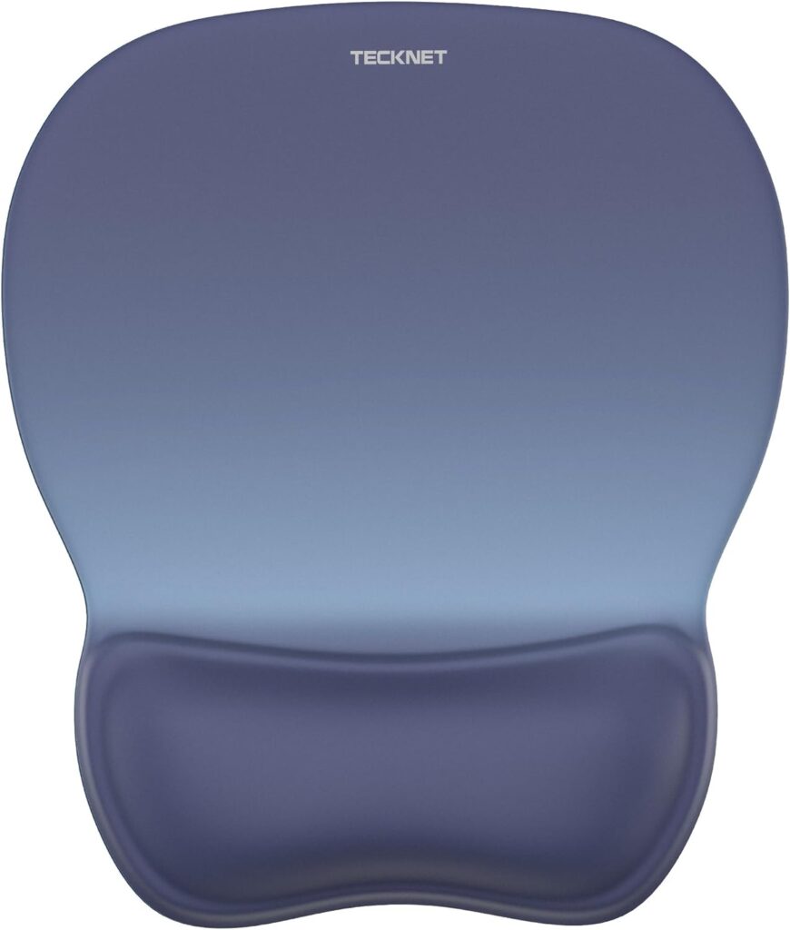 TECKNET Gel Mouse Pad with Wrist Rest, Ergonomic Office Mousepad with Wrist Support – Non-Slip & Smooth Surface Comfortable Desk Accessories Mat for Office, Gaming and Study – Gradient