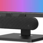 Computer Speakers for Desktop PC Monitor, External Speakers for Laptop, USB-Powered, Plug-n-Play, Wired, Clip-On, Small Computer Soundbar for PC, with Loud Sound, Rich Bass, G-Sensor, USB-C Adapter