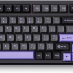 MCHOSE G98 PRO Wireless Mechanical Keyboard, Tri-Mode Connection Gaming Keyboard, Hot Swappable Custom Gasket Structure, Pre-lubed Linear Switches, Double Shot PBT Keycaps RGB LED Backlit Purple&Black