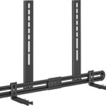 USX MOUNT Universal Soundbar Mount, Sound Bar TV Bracket for Soundbar with Speaker, Fits 2 Installation Options, Removable No-Slip Base Holder Extends 3.46”-6.06”