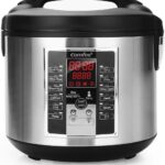 COMFEE’ Rice Cooker, Slow Cooker, Steamer, Stewpot, Sauté All in One (12 Digital Cooking Programs) Multi Cooker (5.2Qt ) Large Capacity. 24 Hours Preset & Instant Keep Warm, Black/Silver (MB-M25)