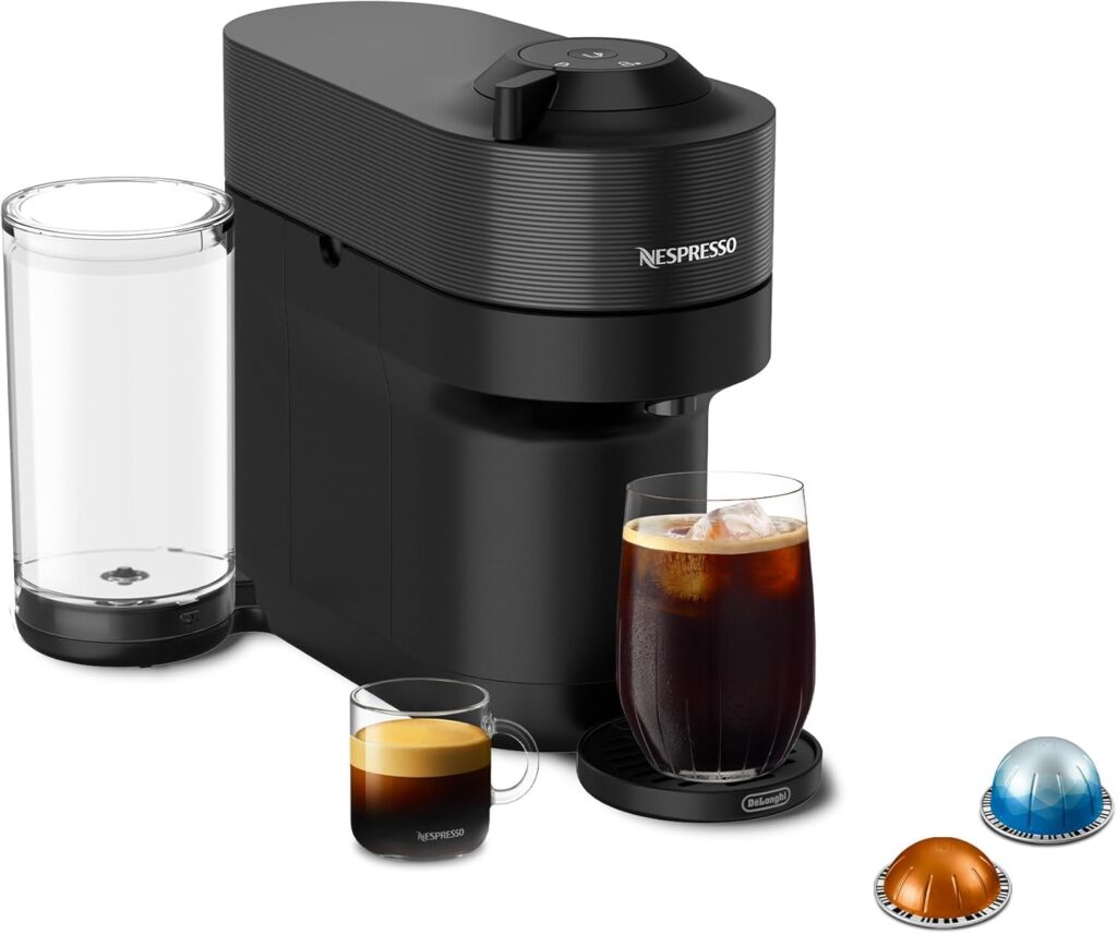 Nespresso Vertuo Pop+ Coffee and Espresso Machine by De’Longhi, Liquorice Black