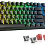 Redragon K671KS Wireless Mechanical Gaming Keyboard, Tri Mode BT/2.4G/USB-C Hot Swappable Custom Keyboard, RGB Backlit Computer Gaming Keyboards, PBT Keycaps, Programmable for PC/Tablet/MAC