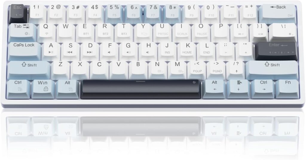 SOLAKAKA SK961 Wireless Mechanical Keyboard with RGB Backlight,Tri-Mode BT5.0/Wired/2.4GHz 60 Percent Wireless Gaming Keyboard,Red Switch