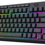 Redragon Portable Wireless Gaming Keyboard, Bluetooth/2.4GHz/USB-C Wired, RGB Backlit, Rechargeable 4000mAh Battery, Programmable Macro Keys, Anti-Ghosting, 75% Quiet Membrane for Win/MAC