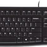 Logitech K120 Wired Keyboard for Windows, Plug and Play, Full-Size, Spill-Resistant, Curved Space Bar, Compatible with PC, Laptop – Black
