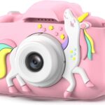 Goopow Kids Camera Toys for 3-8 Year Old Girls Boys,Children Digital Video Camcorder Camera with Cartoon Soft Cover, Best Chritmas Birthday Festival Gift for Kids – 32G SD Card Included