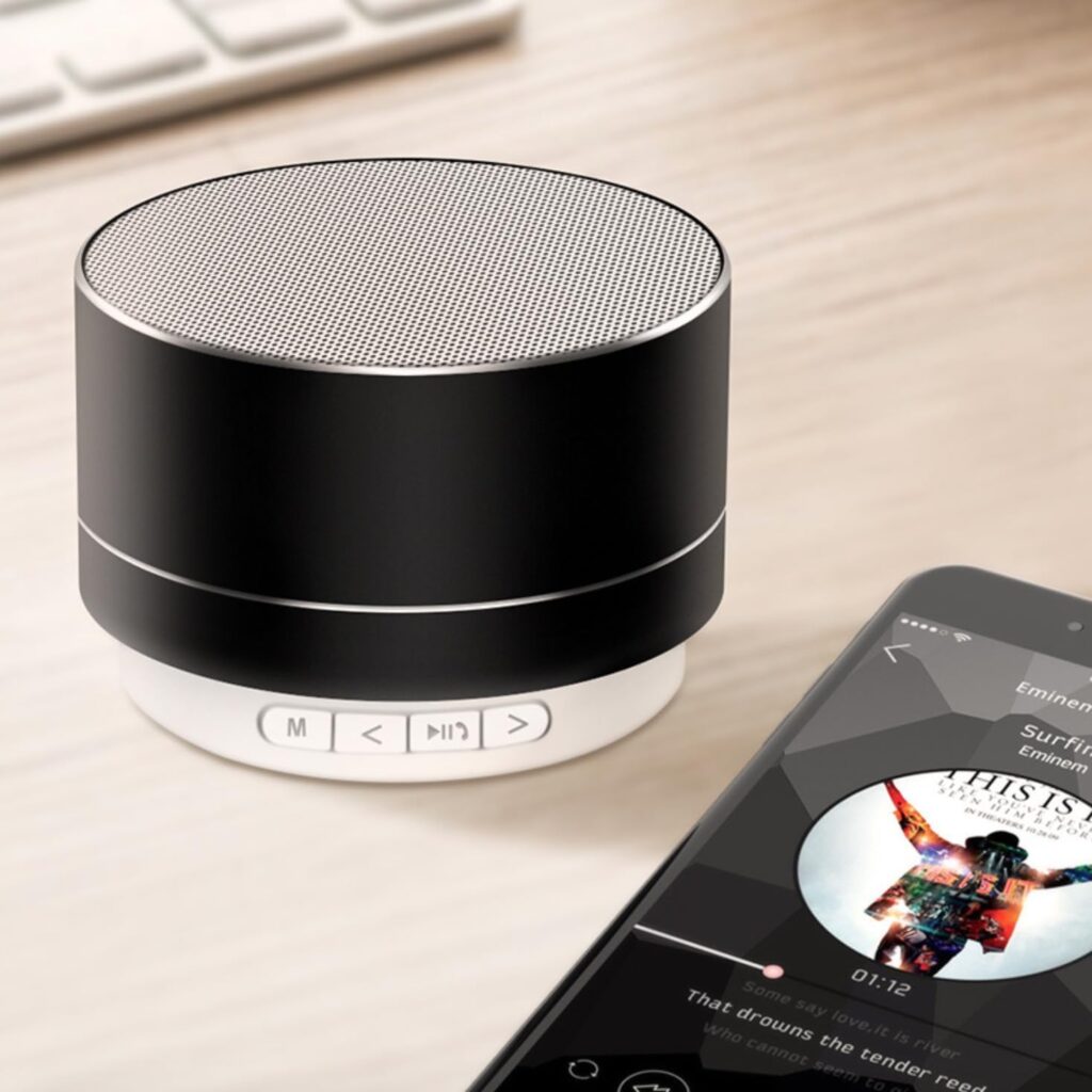 Mini Portable Bluetooth Speaker,RGB Color Light IPX5 Waterproof Speaker,Up to 12Hours Playtime,Bluetooth Speakers Support USB, Aux Play for Outdoor, Indoor, Travel, Beach, Camping,Black