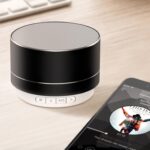 Mini Portable Bluetooth Speaker,RGB Color Light IPX5 Waterproof Speaker,Up to 12Hours Playtime,Bluetooth Speakers Support USB, Aux Play for Outdoor, Indoor, Travel, Beach, Camping,Black