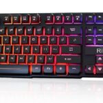 Rii RK100+ Multiple Color Rainbow LED Backlit Large Size USB Wired Mechanical Feeling Multimedia PC Gaming Keyboard,Office Keyboard for Working or Primer Gaming,Office Device