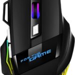 Nexurion Reaper Z Pro Gaming Mouse – 3600 DPI, 7 Macro Buttons, 10 Color-Changing RGB Backlight, 4 Adjustable DPI Levels – Midnight Black