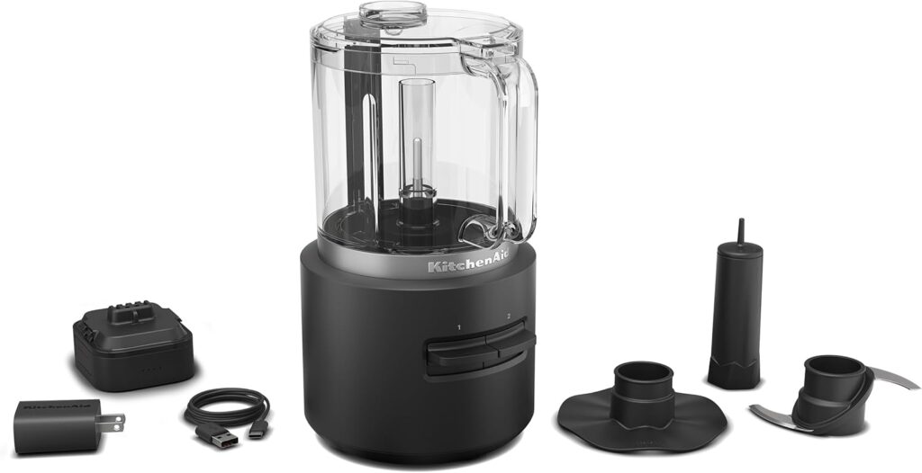 KitchenAid Go™ Cordless Food Chopper – battery included, KFCR531, Black Matte