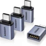 UGREEN USB C to USB Adapter 4 Pack, 10Gbps USBC Male to USB 3.2 Female Adapter, Type C USB C Adapter for MacBook Pro,iMac,iPhone 17 16 15 Pro Max,iPad mini Pro, Thunderbolt 4, Samsung Galaxy