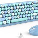 MOFII Wireless Keyboard and Mouse Combo, Compact 2.4G USB Full Size, Cute 110 Keys Keyboard for PC, Notebook, MacBook, Tablet, Laptop, Windows System