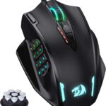 Redragon M908 Impact RGB LED MMO Gaming Mouse with 12 Side Buttons, Optical Wired Ergonomic Mouse with Max 12,400DPI, High Precision, 18 Programmable Macro Shortcuts, Comfort Grip
