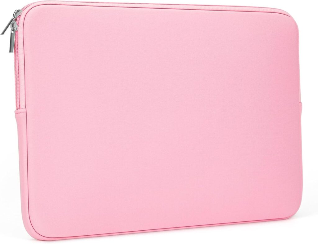 13 Inch Laptop Sleeve Protective Case Soft Cover Computer Compatible with New 13 inch MacBook Air/Pro Model M4 A3240 M3 A3113 M2 A2681(2020-2025), Pink