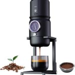 STARSEEKER Super58 Portable Espresso Machine, 18-20g Adjustable Pressure, USB-C Car Coffee Maker for Camping, RV, Hiking & Office, w/Folding Bracket & Carry Bag (black)