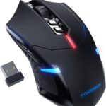 T-DAGGER Wireless Gaming Mouse- USB Cordless PC Accessories Computer Mice with LED Backlit, Ergonomic Gamer Laptop Mouse with 7 Silent Buttons, 5 Adjustable DPI Plug & Play for PC