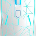 MageGee G6 Wired Gaming Mouse, Ergonomic USB Optical Mouse with 7 Colors Breathing LED Backlit, 6 Adjustable Speed Levels from 600 to 3200 for Laptop PC Computer Games & Work, White