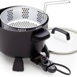 Presto 8-Quart Big Kettle, Steamer and Deep Fryer Multi-Cooker, Black