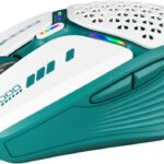 Uciefy Bluetooth Wireless Mouse, (BT5.0/5.1+2.4GHz) USB C Rechargeable LED Mouse Battery Level Visible, Honeycomb Magnetic Shell Cover with USB Receiver & Type-C Adapter for Laptop/PC/Mac/iPad – Green