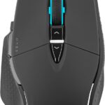 Corsair M65 RGB Ultra Tunable FPS Gaming Mouse Marksman 26,000 DPI Optical Sensor, Optical Switches, AXON Hyper-Processing Technology, Sensor Fusion Control, Tunable Weight System – Black