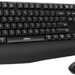 seenda Bluetooth Keyboard and Mouse, COE200 USB + Bluetooth Multi Device, Ergonomic Keyboard Mouse Set, Full-Size Wireless Combo Compatible for Mac OS/Windows PCs Computers Laptops MacBooks – Black
