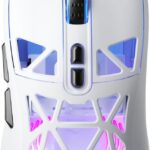 SOLAKAKA SM901 Gaming Mouse,13800DPI RGB Mouse with Programmable Buttons,53g Lightweight Wired Mouses for Gamer,White