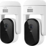 Arlo Essential Pan Tilt 2K Security Camera – Wired Plug-in Power, Person Recognition, Package Detection, Animated Preview, 1-Month Trial of Secure Plan, Dual-Band WiFi, Auto Motion Tracking, 2 Cam