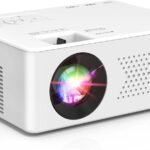 Mini Bluetooth Projector, Full HD 1080P Supported Portable Outdoor Movie Projector for iOS, Android, Windows, Compatible with TV Stick/HDMI/Smartphone/PS4/USB [Remote Included]