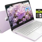 HP 14″ Student-Laptop with Copilot AI office365, Intel Processor N150(Up to 3.6GHz) 8GB RAM 384GB Storage(128GB UFS + 64GB Ghost Manta SD Card) Win11 Lavender