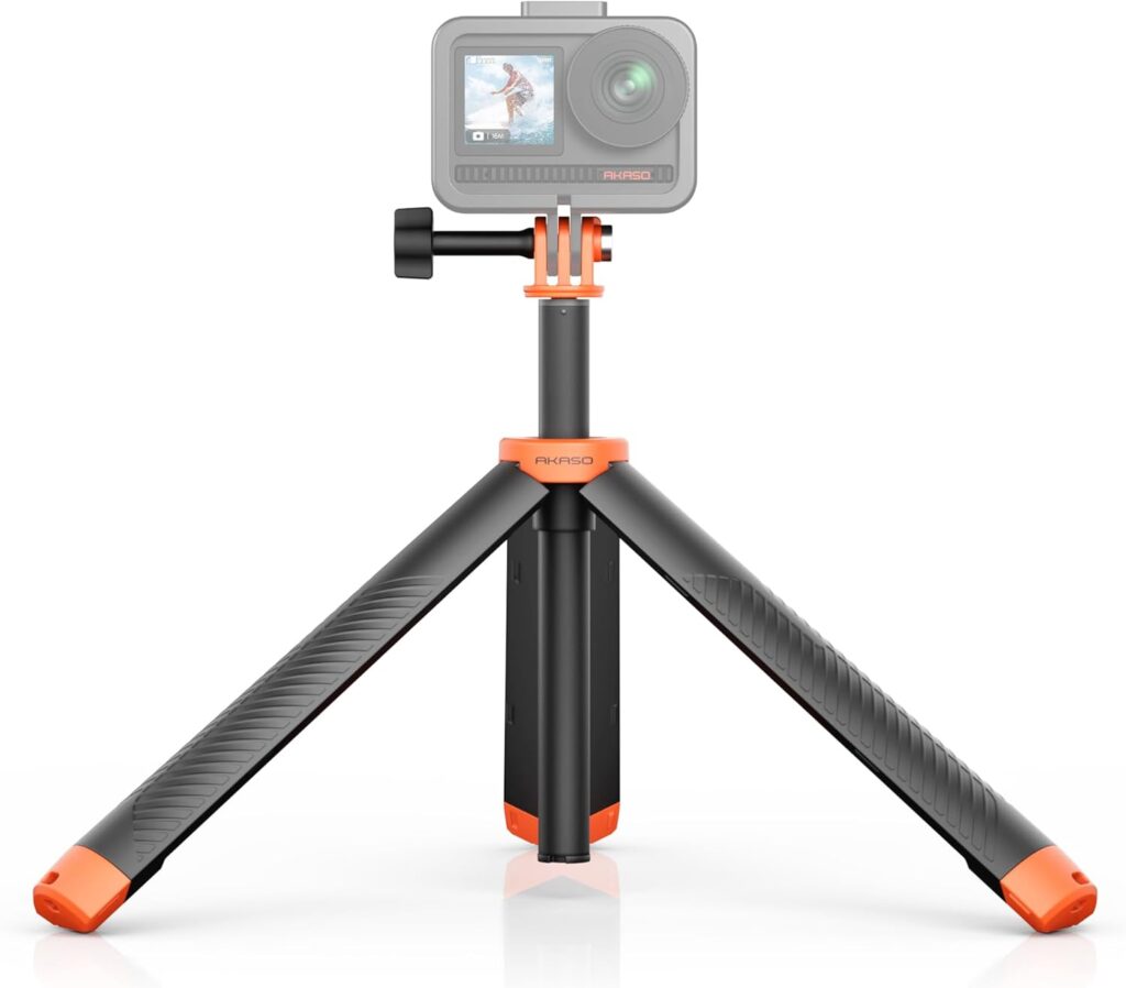 AKASO Floating Selfie Stick Tripod for Gopro Hero 13/12/11/10/ 9/Max/DJI Osmo Action EK7000/Brave 4/Brave 7 LE/Brave 7 Action Camera Handle Mount Accessories