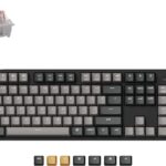 Keychron C2 Pro Wired QMK/VIA Mechanical Keyboard Full Size Layout Custom Programmable Macro RGB Backlit with Keychron K Pro Red Switch OEM Profile Double-Shot PBT Keycaps for Mac Windows Linux