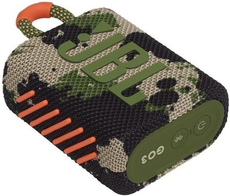 JBL Go 3 Portable Waterproof & Dustproof IP67 Outdoor Wireless Bluetooth Speaker (Camo) (Renewed)