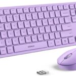 Wireless Keyboard and Mouse Combo – seenda Full Size 2.4G USB Wireless Keyboard Mouse Set, Quiet Cordless Computer Keyboard Mouse for Windows, Laptop, PC – Purple