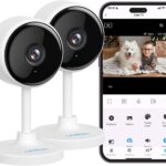 litokam Indoor Cameras for Home Security with Night Vision, Pet Camera with Phone App, WiFi Home Security Camara, Baby Monitor Work with Alexa, Motion Detection, 2-Way Audio, 2 Pack, 2K