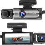 Dash Camera Front and Inside, 3.16inch Dash Cam 1080P, G Sensor HD Night Vision Loop Recording Wide Angle Car DVR (Front and Inside)