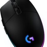Logitech G203 Wired Gaming Mouse, 8,000 DPI, Rainbow Optical Effect LIGHTSYNC RGB, 6 Programmable Buttons, On-Board Memory, Screen Mapping, PC/Mac Computer and Laptop Compatible – Black