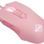 Lomiluskr AJ52 RGB Wired Gaming Mouse, 7 Programmable Buttons, Computer Mice with RGB Lighting, 200-4800 DPI Adjustable, for PC/Laptop (Pink)