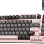 Redragon K725 Wireless Mechanical Keyboard, with LCD Smart Screen & Control Knob, Tri-Mode 2.4G/Bluetooth/Type-C, Hot-Swap Gasket Mount, RGB Backlit for Gaming/Mac/Windows/Tablet/PC