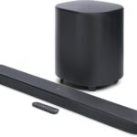 JBL Bar 500MK2-5.1 Channel soundbar System with Dolby Atmos®, MultiBeam™ 3.0 & PureVoice 2.0, 750W with 10″ Sub, Easy Sound Calibration, and Works with Voice Assistant-Enabled Speakers (Black)