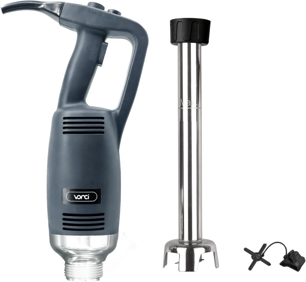 VONCI 750W Commercial Immersion Blender, Electric Hand Blender with 16″ Detachable Shaft, Variable Speed 8000-19000RPM,Industrial Immersion Blender for Restaurant Kitchen.Extra Heavy Duty Hand Mixer.