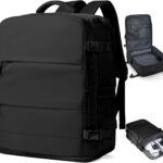 coowoz Large Travel Backpack Carry On for Women Man Black Waterproof Gym Backpacks with Laptop Compartment Mochila de Viaje Teacher Personal Item Backpack Rucksack Airplane Accessories Must Haves